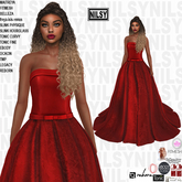 FITFLARE LACE RED GOWN,CL&MESH BODY