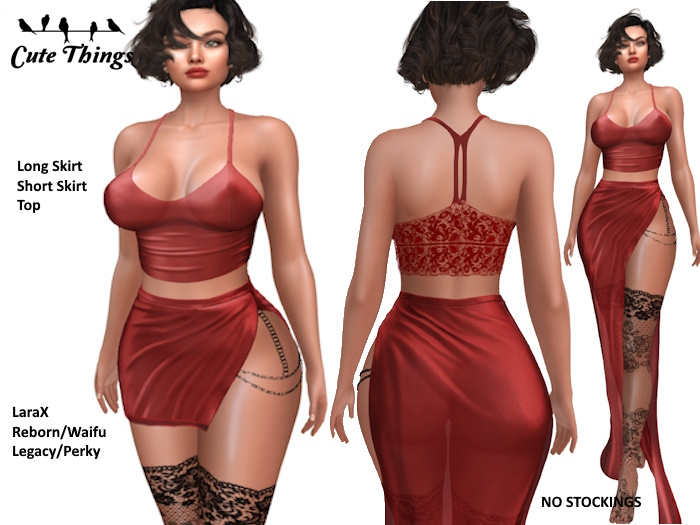[CT]  Happy Outfit - Red Silk - LaraX - LaraX Petit - Legacy - Perky - Reborn - Waifu DEMO