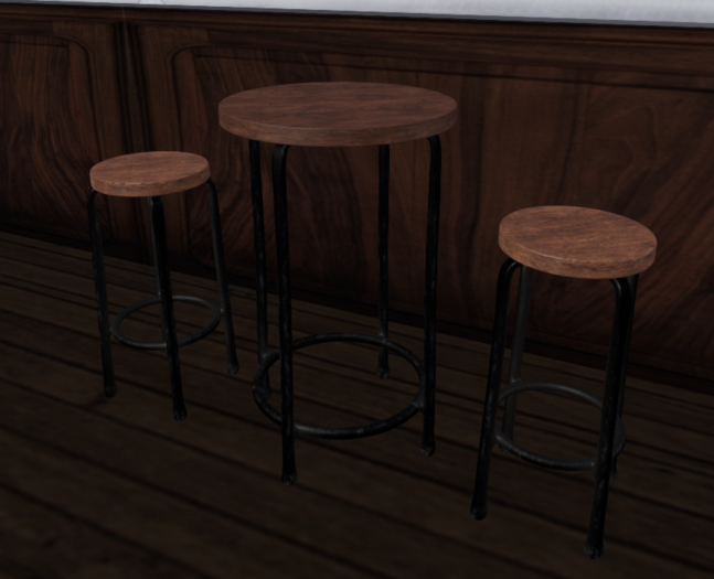 MESH Cafe / Coffee Shop High Stool and Table Set