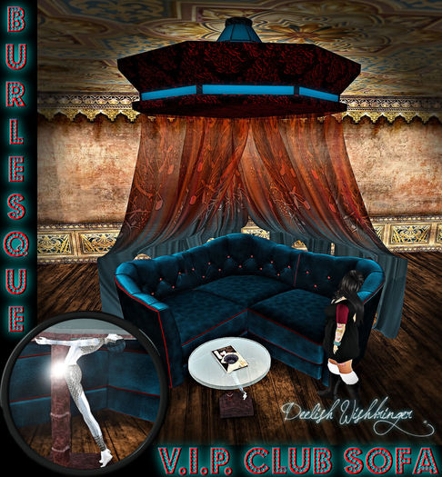 DEMO~ Burlesque Club VIP Sofa ~ Autumn Fire 25l AVSitter