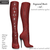 [Xprs] - Engraved Boots Red