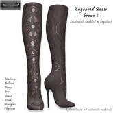 [Xprs] - Engraved Boots Brown II
