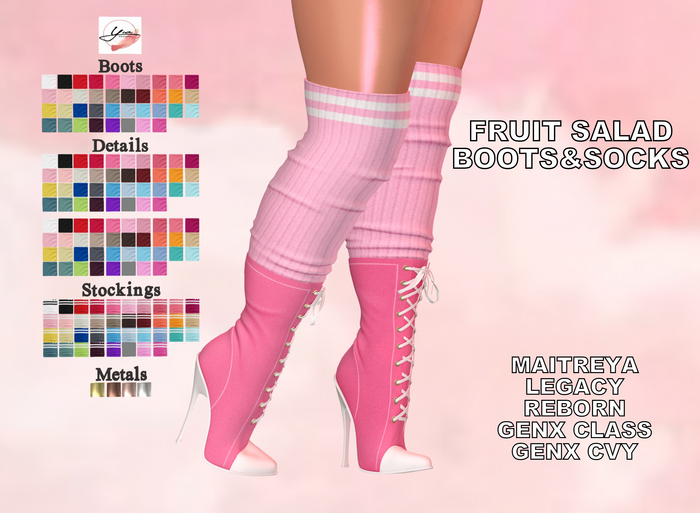 ..YIA.. Fruit Salad Boots&Socks Fatpack