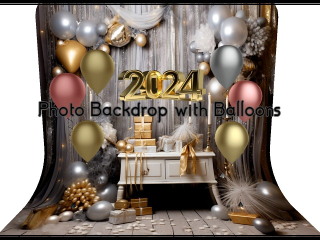 [AE] Photo Backdrop - 2024 Elegant  New Year  4