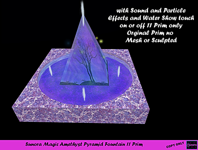 Sunora Magic Amethyst Pyramid Fountain