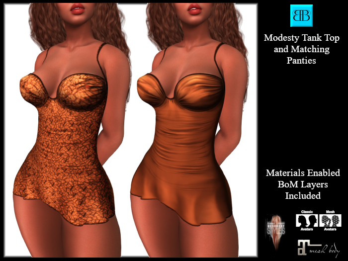 *BB* Modesty Tank Tops Orange