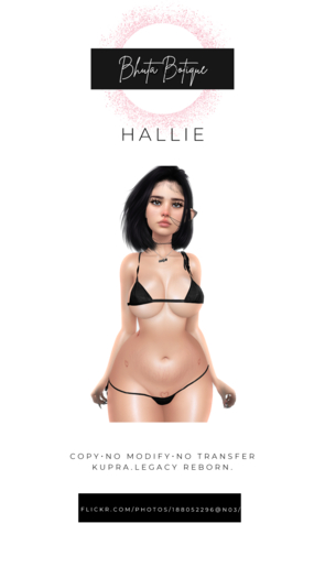 BB.HALLIE BRA/PANTIES BLACK(ADDME)