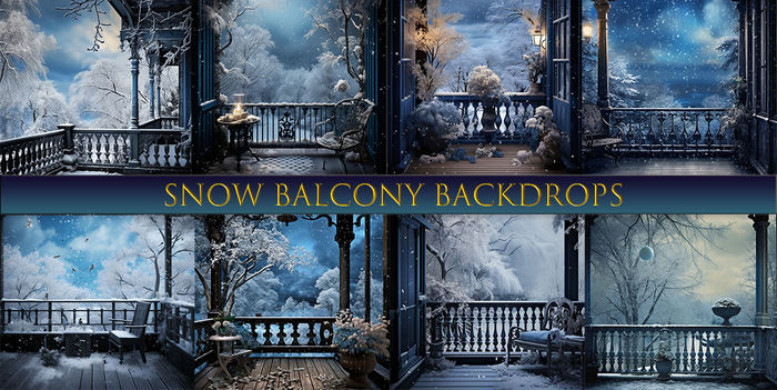 SATO - Snow Balcony Backdrop blogger textures