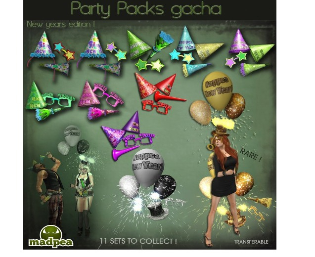 MadPea Party Set RARE Gold -  New Year