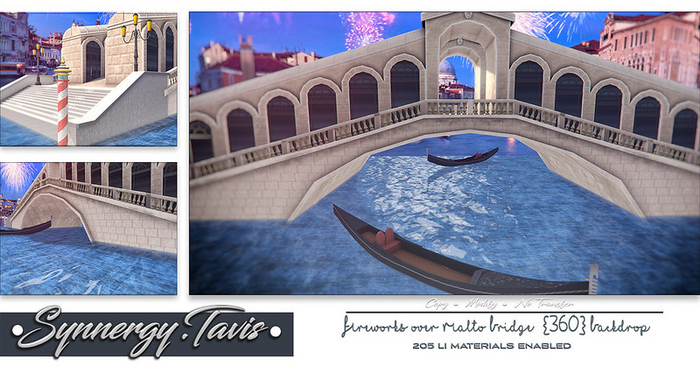 SYNNERGY.TAVIS//Fireworks over Rialto Bridge Backdrop