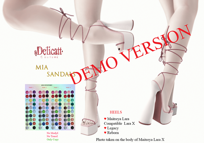 Delicatt couture - DEMO - Mia Sandals - Collection 2024