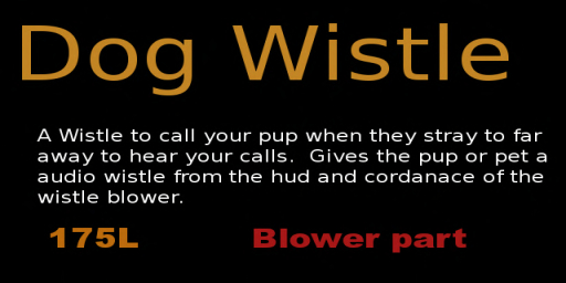 Dog Whistle Owner Part(boxed)