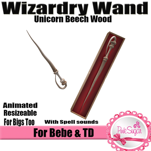 PS Unicorn Wand Walnut BOXED