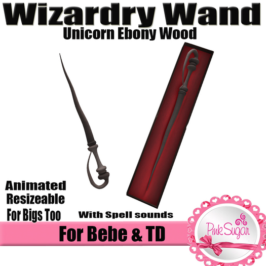 PS Unicorn Wand Ebony BOXED