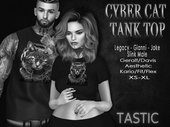 Tastic-Cyber Cat Tank Top Demo