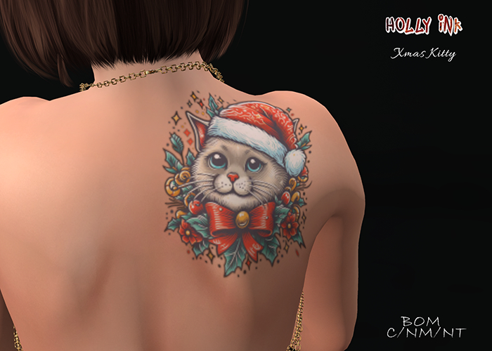 Holly Ink - XMas Kitty - BOM tattoo