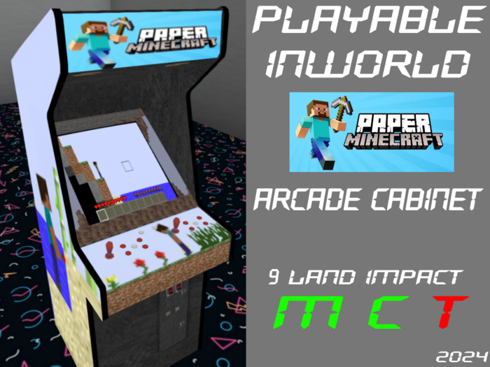 Playable Arcade Cabinet - Paper "Block Game"