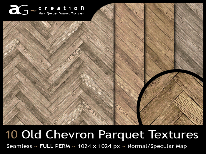 ~AG~ Creation ~ Old Chevron Parquet Textures Full Perm