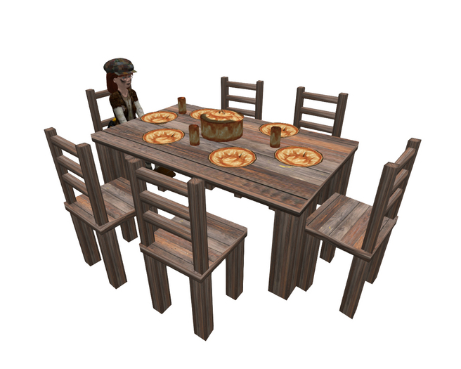 6 Sits Table - With Poses Menu