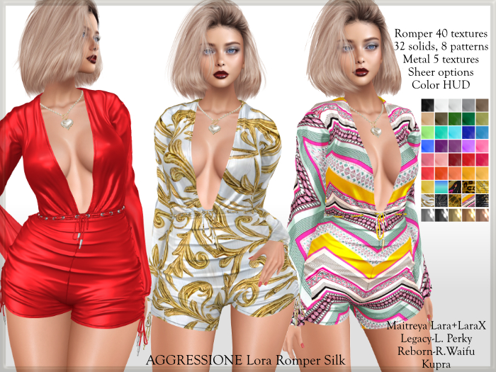 Aggressione Lora Romper Silk +LaraX