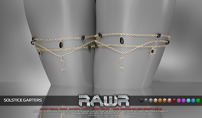 RAWR! Solstice Garters (add me)