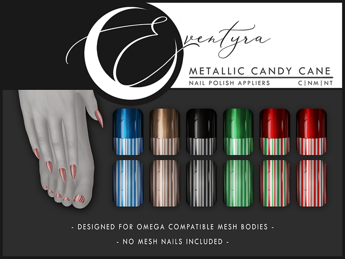 Eventyra - Omega Nail HUD - Metallic Candy Cane