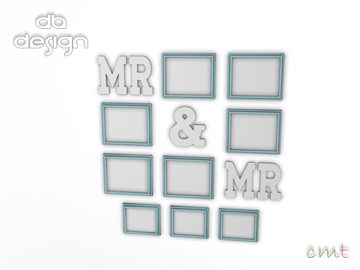::db:: MR & MR Wall Frames 4 colors pack