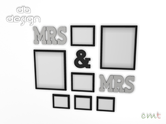 ::db:: MRS & MRS Wall Frames 4 colors pack