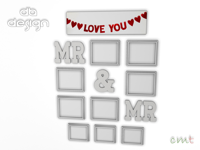 ::db:: MR & MR Wall Frames 5 colors pack