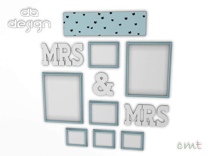 ::db:: MRS & MRS Wall Frames 5 colors pack
