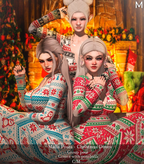 Malla Poses - Christmas Doves