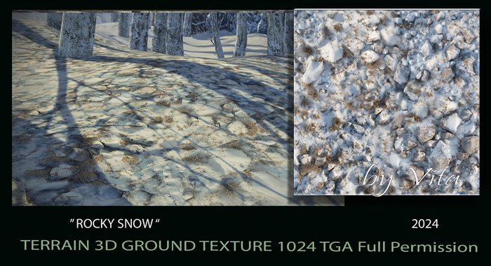Vita's 3D Ground Texture - ROCKY SNOW 2024