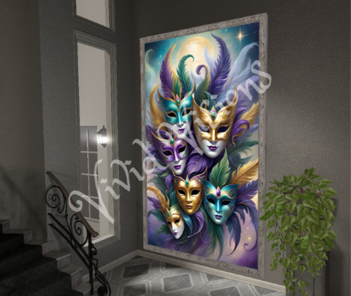 Mardi Gras Picture Frame