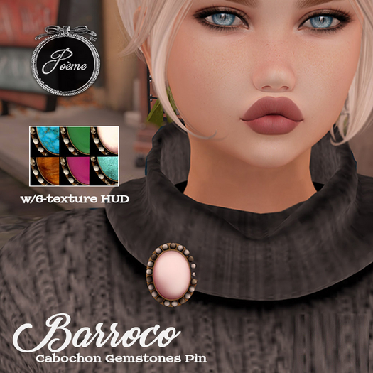 {Poeme} Pink Pearl Roccoco Brooch