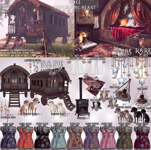 Foxes - Travelling Heart - Dress - Purple[box]