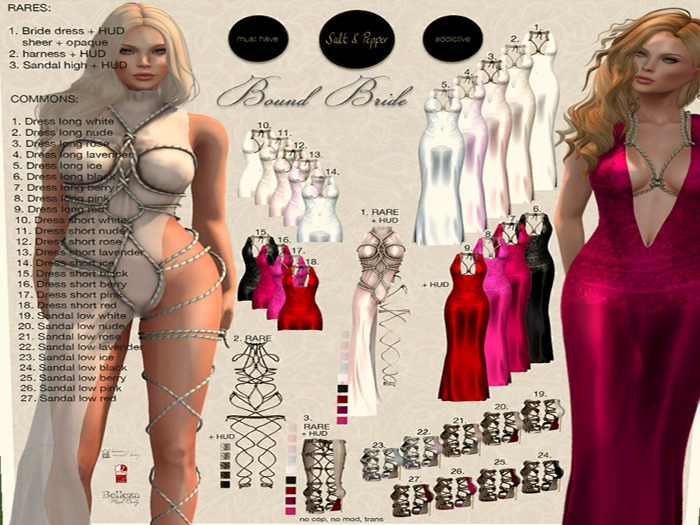 S&P bound bride - dress short - Lara - ice (rez to unpack)