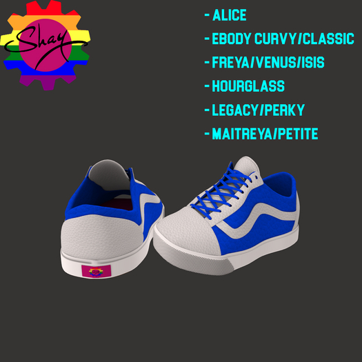 Blue/White Leather Sneakers (F)