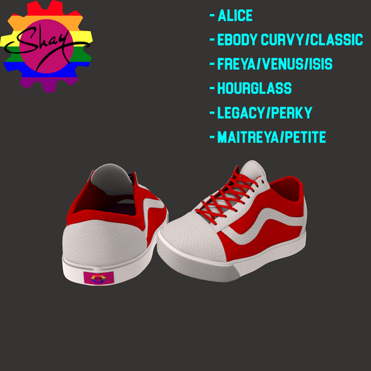 Red/White Leather Sneakers (F)