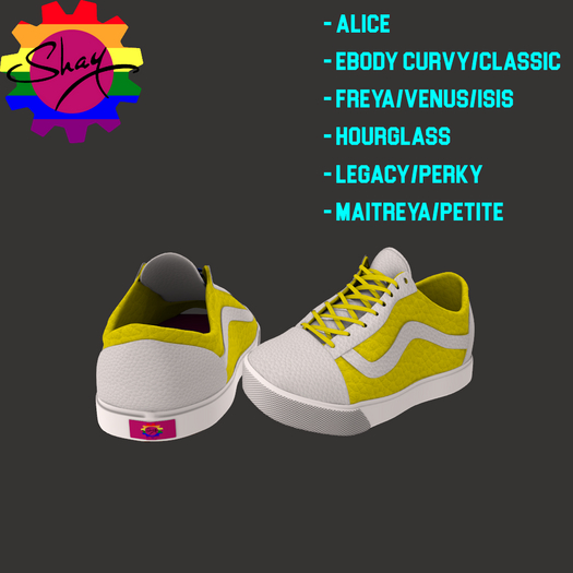 Yellow/White Leather Sneakers (F)