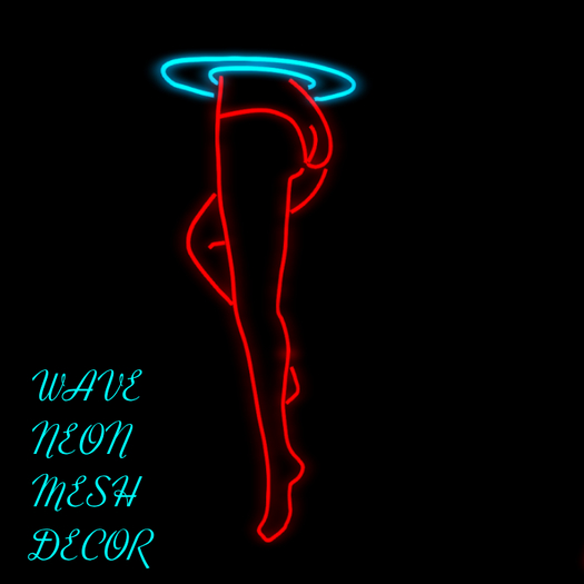 WAVE NEON MESH DECOR