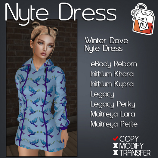 ~TL~ Winter Dove Nyte Dress