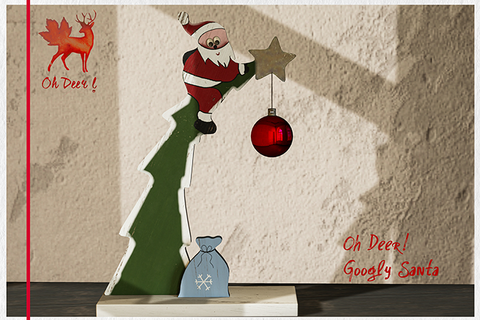 Oh Deer! Googly Santa