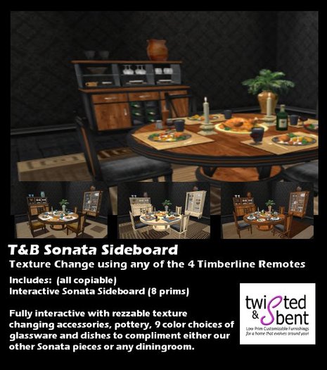 Texture Changing Interactive T&B Sonata Sideboard