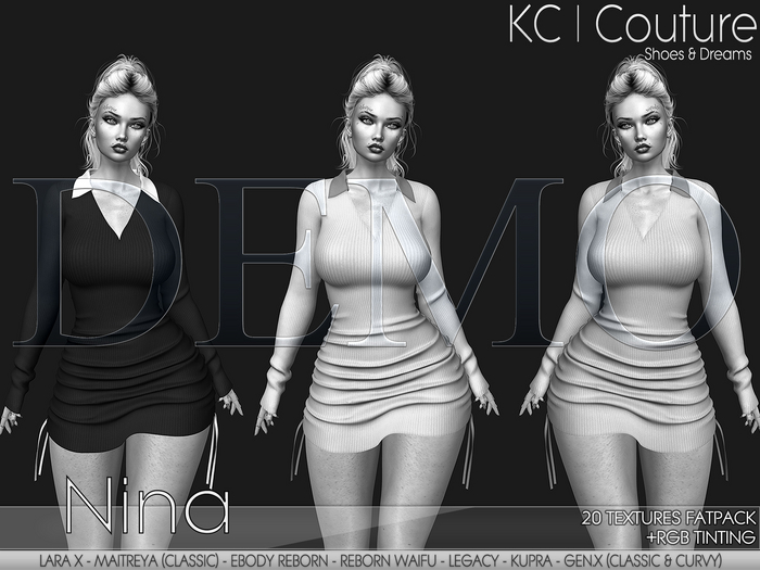 *DEMO* -KC- NINA DRESS / 20 TEXTURES FATPACK