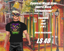 Mardi Gras-Shenanigans-Shirt & mask