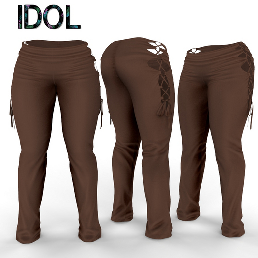 Brown Ribbon Pants