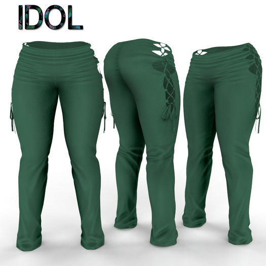 Green Ribbon Pants