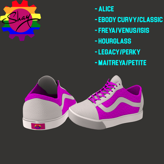 Magenta/White Leather Sneakers (F)