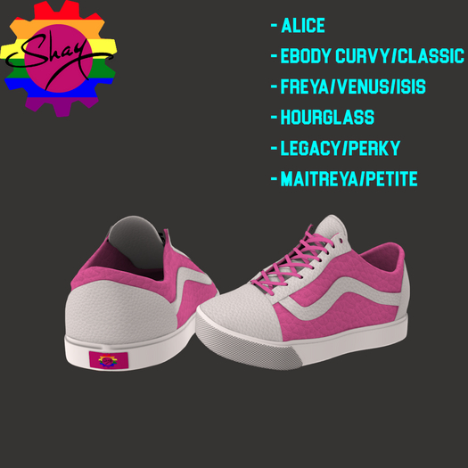 Pink/White Leather Sneakers (F)