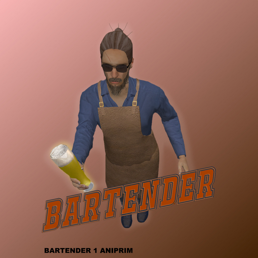 Bartender 1 Animated Prim [RP]